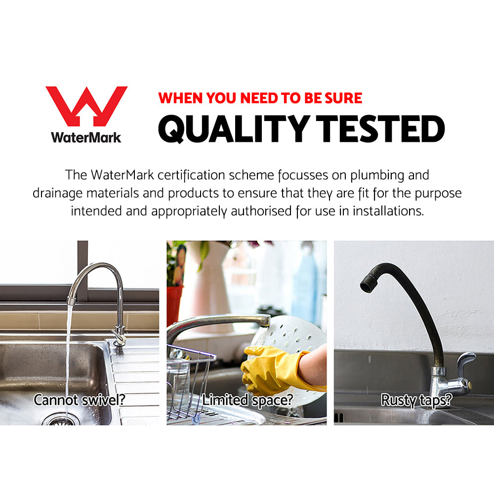 Tap & Sink Accessories: Cefito Kitchen Mixer Tap Mixer Long Spout Sink Faucet Basin Laundry Chrome