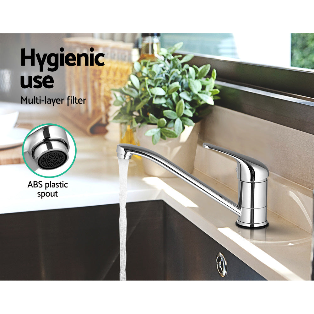 Tap & Sink Accessories: Cefito Kitchen Mixer Tap Mixer Long Spout Sink Faucet Basin Laundry Chrome
