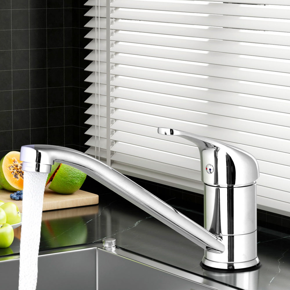 Tap & Sink Accessories: Cefito Kitchen Mixer Tap Mixer Long Spout Sink Faucet Basin Laundry Chrome