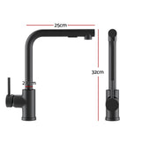 Tap & Sink Accessories: Cefito Kitchen Mixer Tap Pull Out Rectangle 2 Mode Sink Basin Faucet Swivel WELS Black