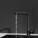 Tap & Sink Accessories: Cefito Kitchen Mixer Tap Pull Out Rectangle 2 Mode Sink Basin Faucet Swivel WELS Black
