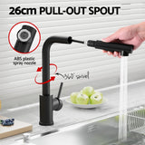 Tap & Sink Accessories: Cefito Kitchen Mixer Tap Pull Out Rectangle 2 Mode Sink Basin Faucet Swivel WELS Black