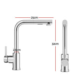 Tap & Sink Accessories: Cefito Kitchen Mixer Tap Pull Out Rectangle 2 Mode Sink Basin Faucet Swivel WELS Chrome