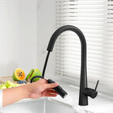 Tap & Sink Accessories: Cefito Kitchen Mixer Tap Pull Out Round 2 Mode Sink Basin Faucet Swivel WELS Black