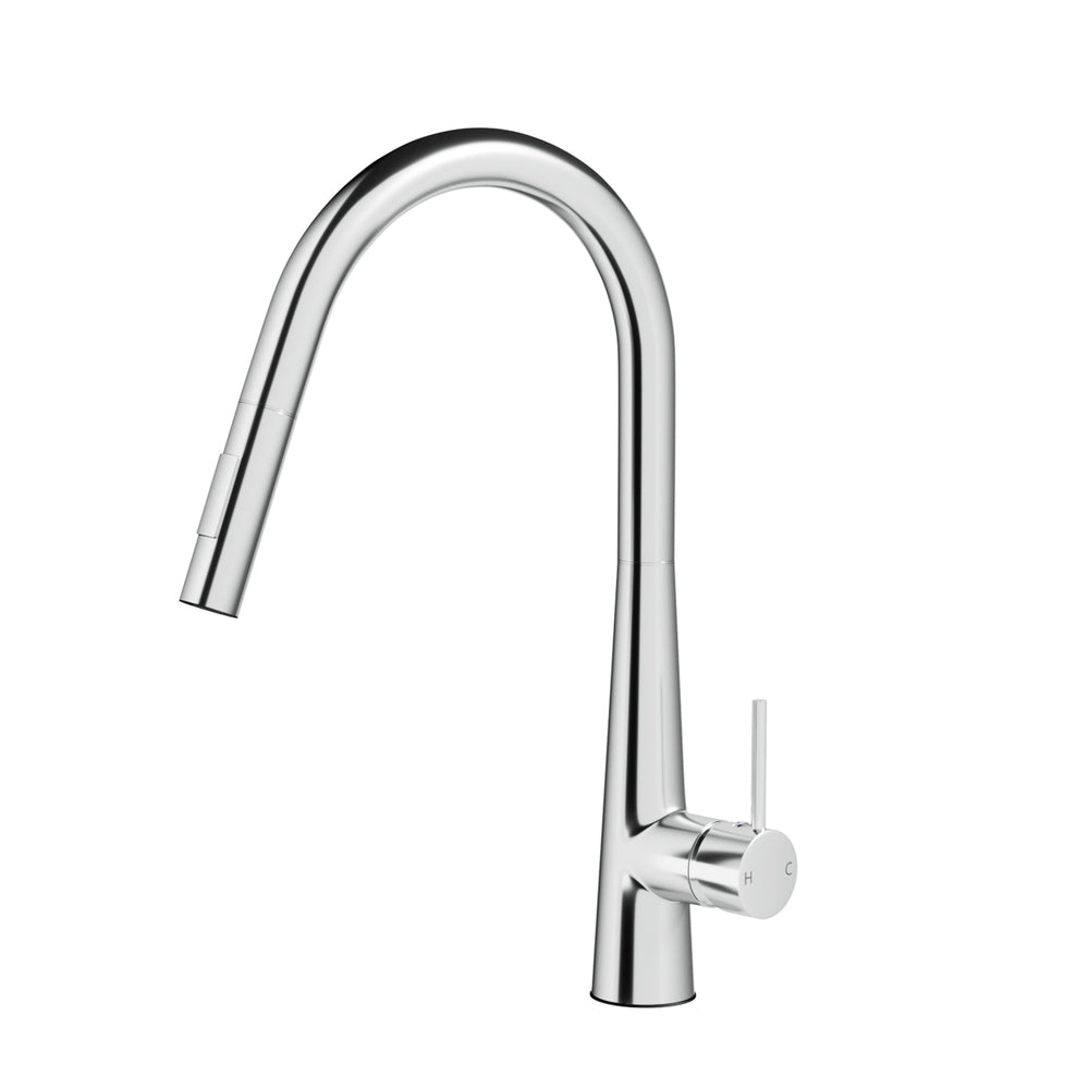 Tap & Sink Accessories: Cefito Kitchen Mixer Tap Pull Out Round 2 Mode Sink Basin Faucet Swivel WELS Chrome