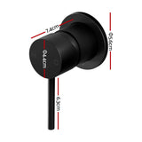 Shower Accessories: Cefito Basin Mixer Wall Tap Round Brass Faucet Shower Bathtub Black