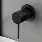 Shower Accessories: Cefito Basin Mixer Wall Tap Round Brass Faucet Shower Bathtub Black