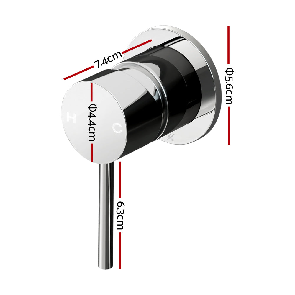 Shower Accessories: Cefito Basin Mixer Wall Tap Round Brass Faucet Shower Bathtub Chrome
