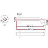 Shower Accessories: Cefito Bathroom Mixer Spout Wall Bath Tap Round Shower Bathtub Black