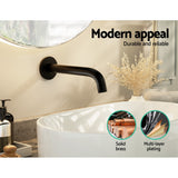 Shower Accessories: Cefito Bathroom Mixer Spout Wall Bath Tap Round Shower Bathtub Black