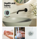 Shower Accessories: Cefito Bathroom Mixer Spout Wall Bath Tap Round Shower Bathtub Black