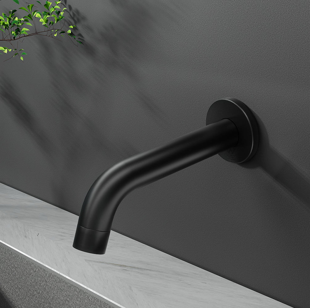 Shower Accessories: Cefito Bathroom Mixer Spout Wall Bath Tap Round Shower Bathtub Black