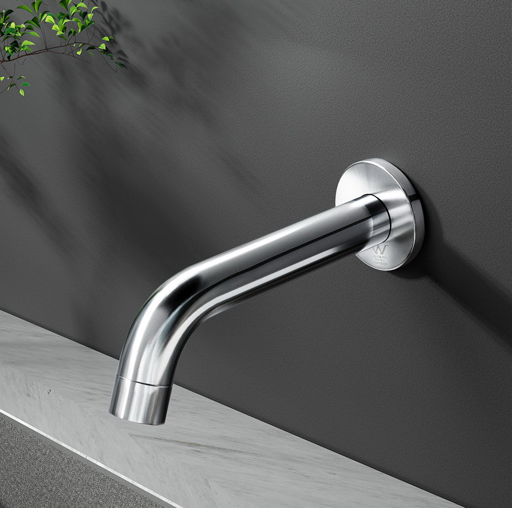 Shower Accessories: Cefito Bathroom Mixer Spout Wall Bath Tap Round Shower Bathtub Chrome