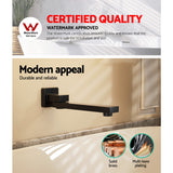 Tap & Sink Accessories: Cefito Bathroom Mixer Spout Wall Bath Tap Square Swivel Bathtub Black