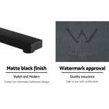 Tap & Sink Accessories: Cefito Bathroom Mixer Spout Wall Bath Tap Square Swivel Bathtub Black