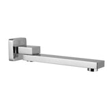 Tap & Sink Accessories: Cefito Bathroom Mixer Spout Wall Bath Tap Square Swivel Bathtub Chrome