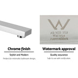 Tap & Sink Accessories: Cefito Bathroom Mixer Spout Wall Bath Tap Square Swivel Bathtub Chrome
