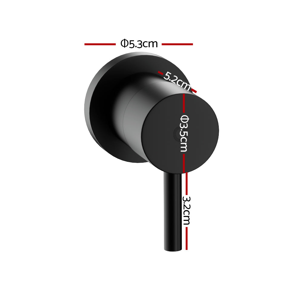 Shower Accessories: Cefito Basin Twin Tap Wall Round Brass Faucet Shower Bathtub Black