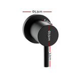 Shower Accessories: Cefito Basin Twin Tap Wall Round Brass Faucet Shower Bathtub Black