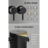 Shower Accessories: Cefito Basin Twin Tap Wall Round Brass Faucet Shower Bathtub Black