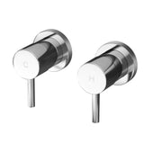 Shower Accessories: Cefito Basin Twin Tap Wall Round Brass Faucet Shower Bathtub Chrome