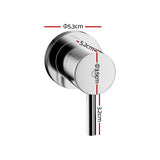 Shower Accessories: Cefito Basin Twin Tap Wall Round Brass Faucet Shower Bathtub Chrome