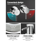 Shower Accessories: Cefito Basin Twin Tap Wall Round Brass Faucet Shower Bathtub Chrome