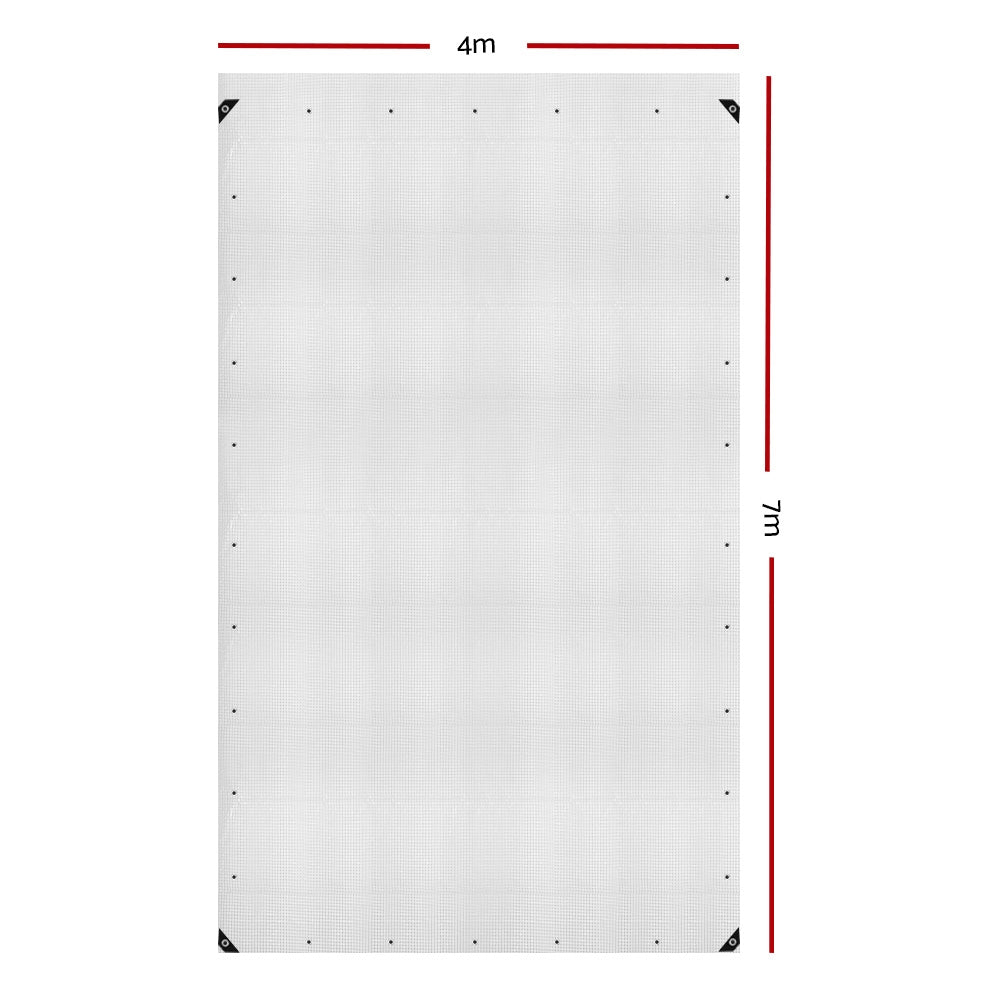 Caravan Accessories: Instahut Tarp Tarpaulin 4x7m Canvas Heavy Duty Camping Cover Clear