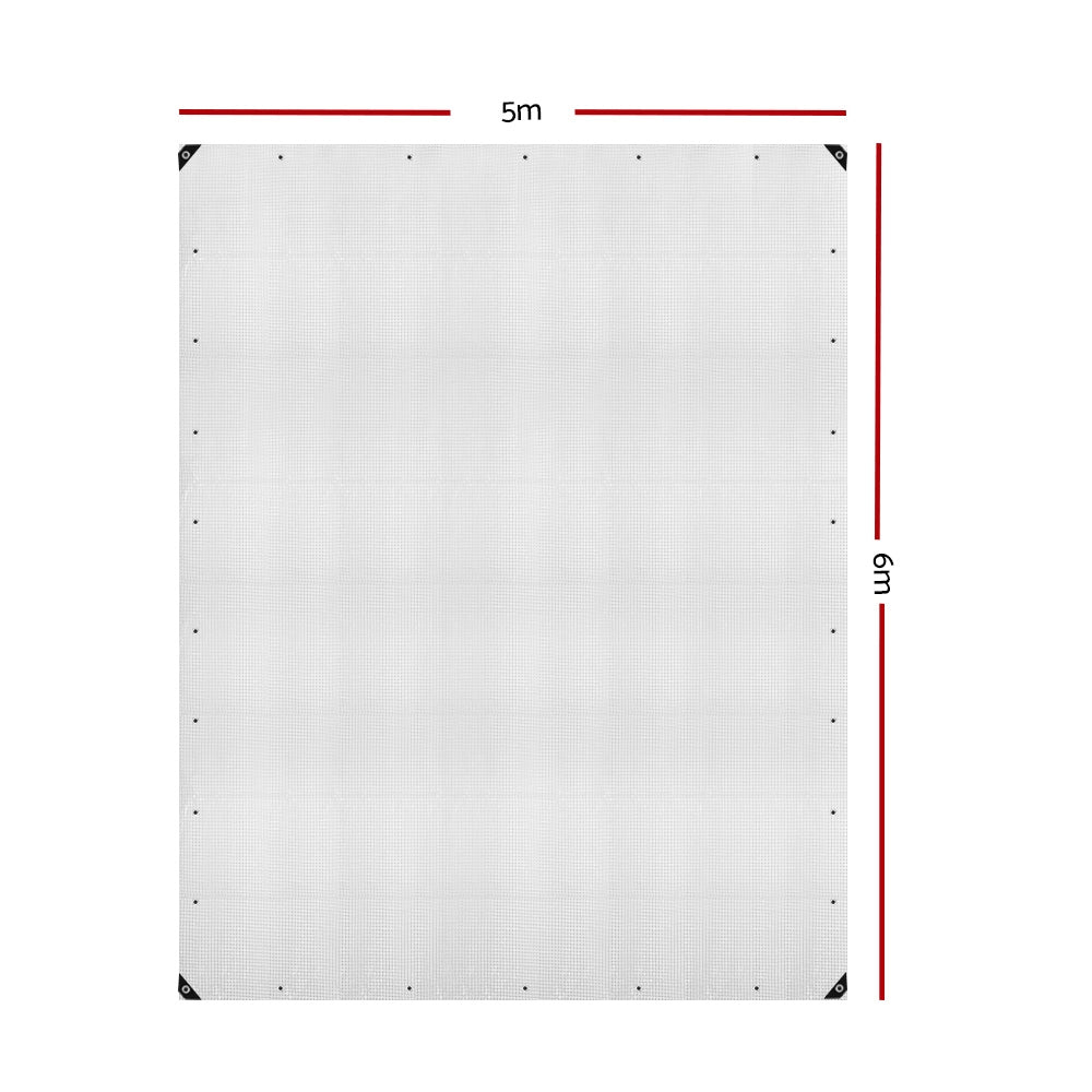 Caravan Accessories: Instahut Tarp Tarpaulin 5x6m Canvas Heavy Duty Camping Cover Clear