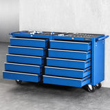 Tool Boxes: Giantz Tool Chest Trolley 10 Drawers Toolbox Storage Blue