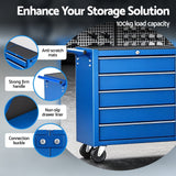 Tool Boxes: Giantz Tool Chest Trolley 10 Drawers Toolbox Storage Blue