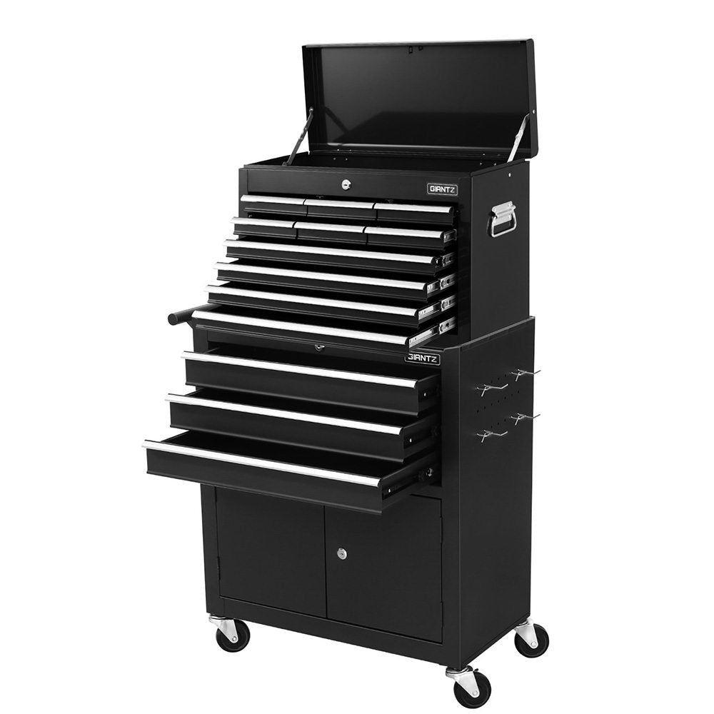 Tool Boxes: Giantz 13 Drawer Tool Box Cabinet Chest Toolbox Storage Garage Organiser Black