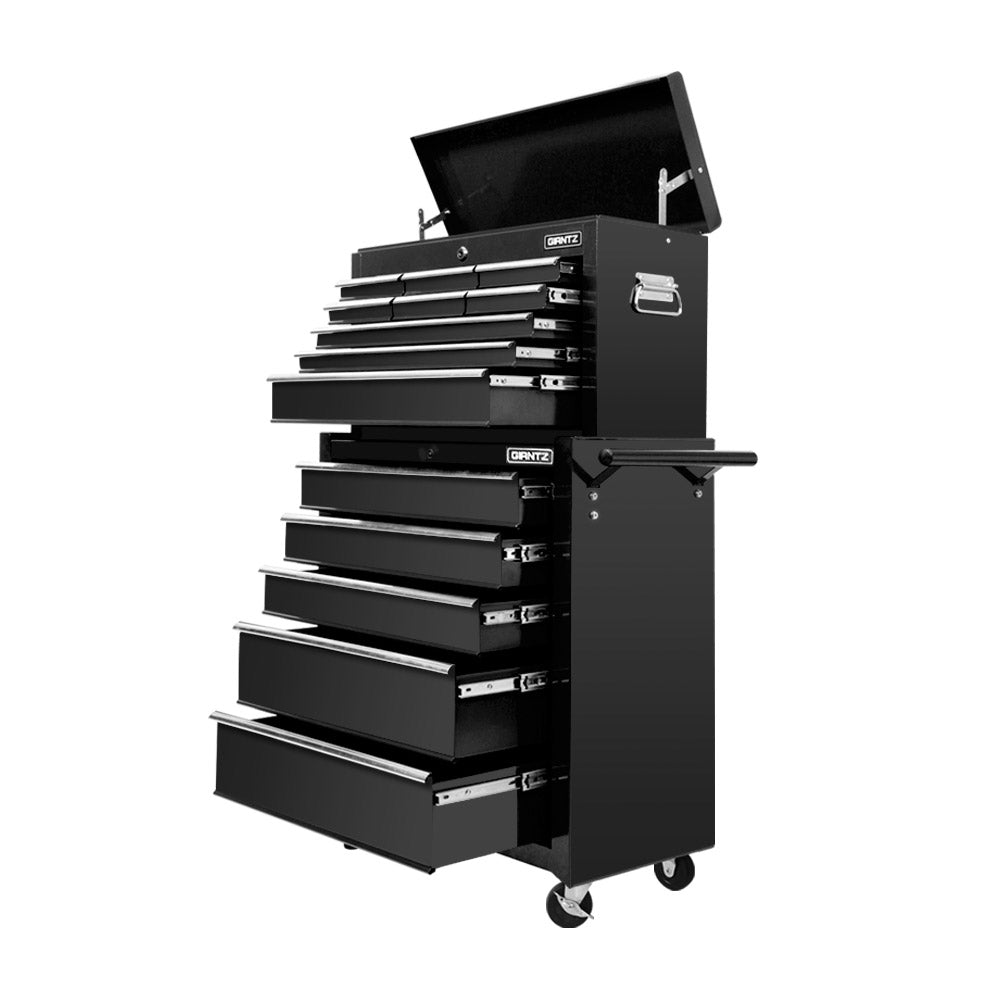 Tool Cabinets: Giantz 14 Drawer Tool Box Cabinet Chest Mechanic Garage Storage Trolley Black