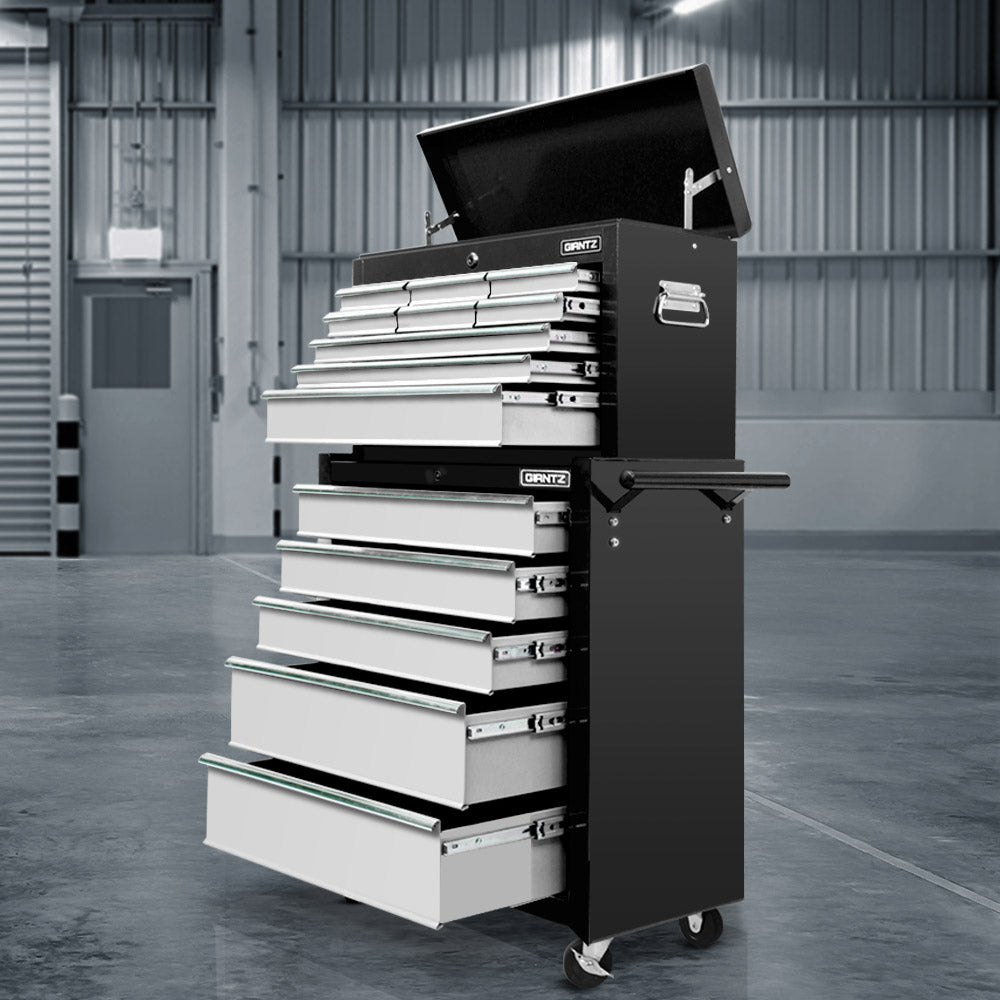 Tool Cabinets: Giantz 14 Drawer Tool Box Cabinet Chest Mechanic Garage Storage Trolley Grey