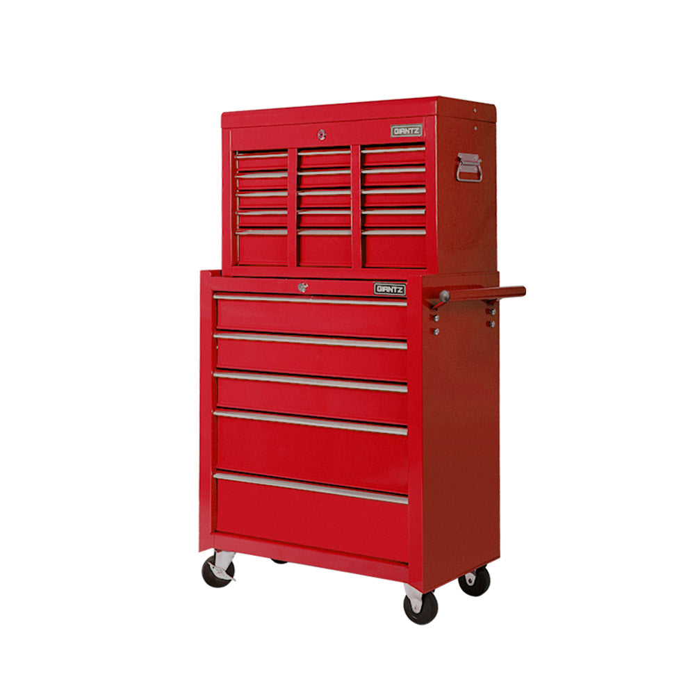 Tool Cabinets: Giantz 14 Drawer Tool Box Cabinet Chest Mechanic Garage Storage Trolley Red