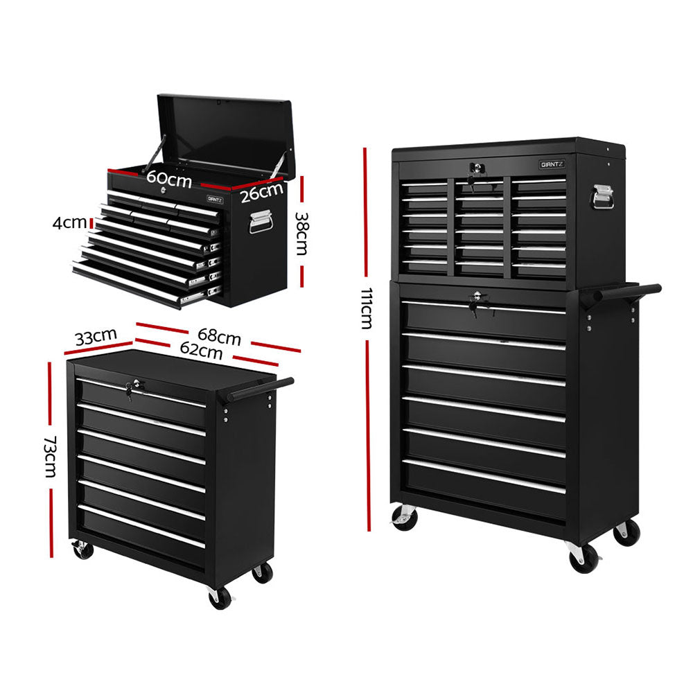 Tool Cabinets: Giantz 16 Drawer Tool Box Cabinet Chest Trolley Toolbox Garage Storage Box