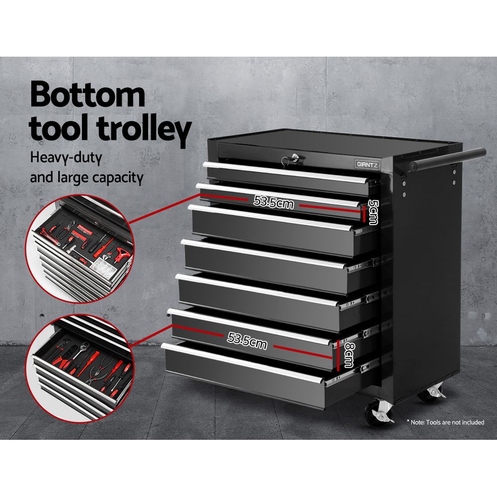 Tool Cabinets: Giantz 16 Drawer Tool Box Cabinet Chest Trolley Toolbox Garage Storage Black