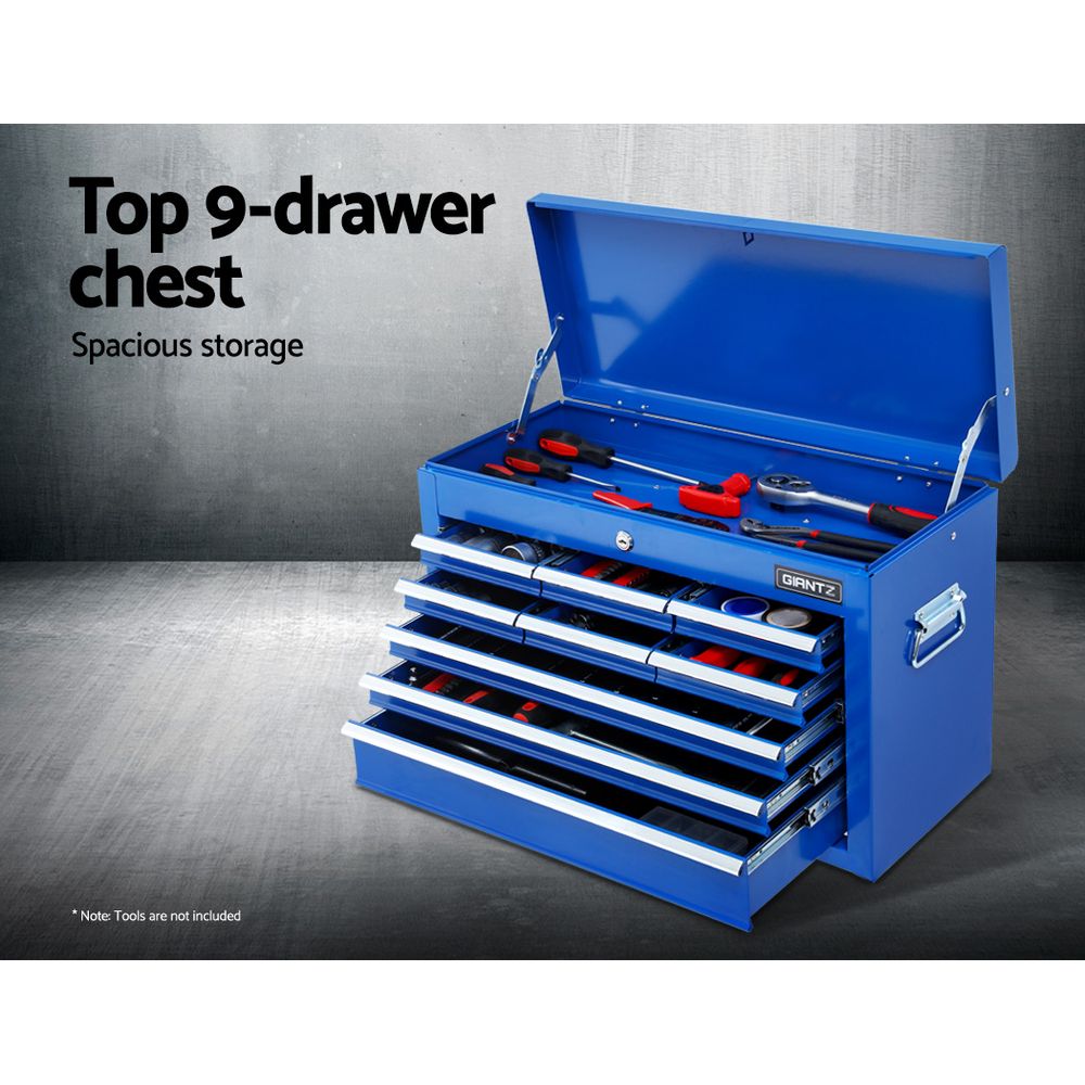 Tool Cabinets: Giantz Tool Chest and Trolley Box Cabinet 16 Drawers Cart Garage Storage Blue
