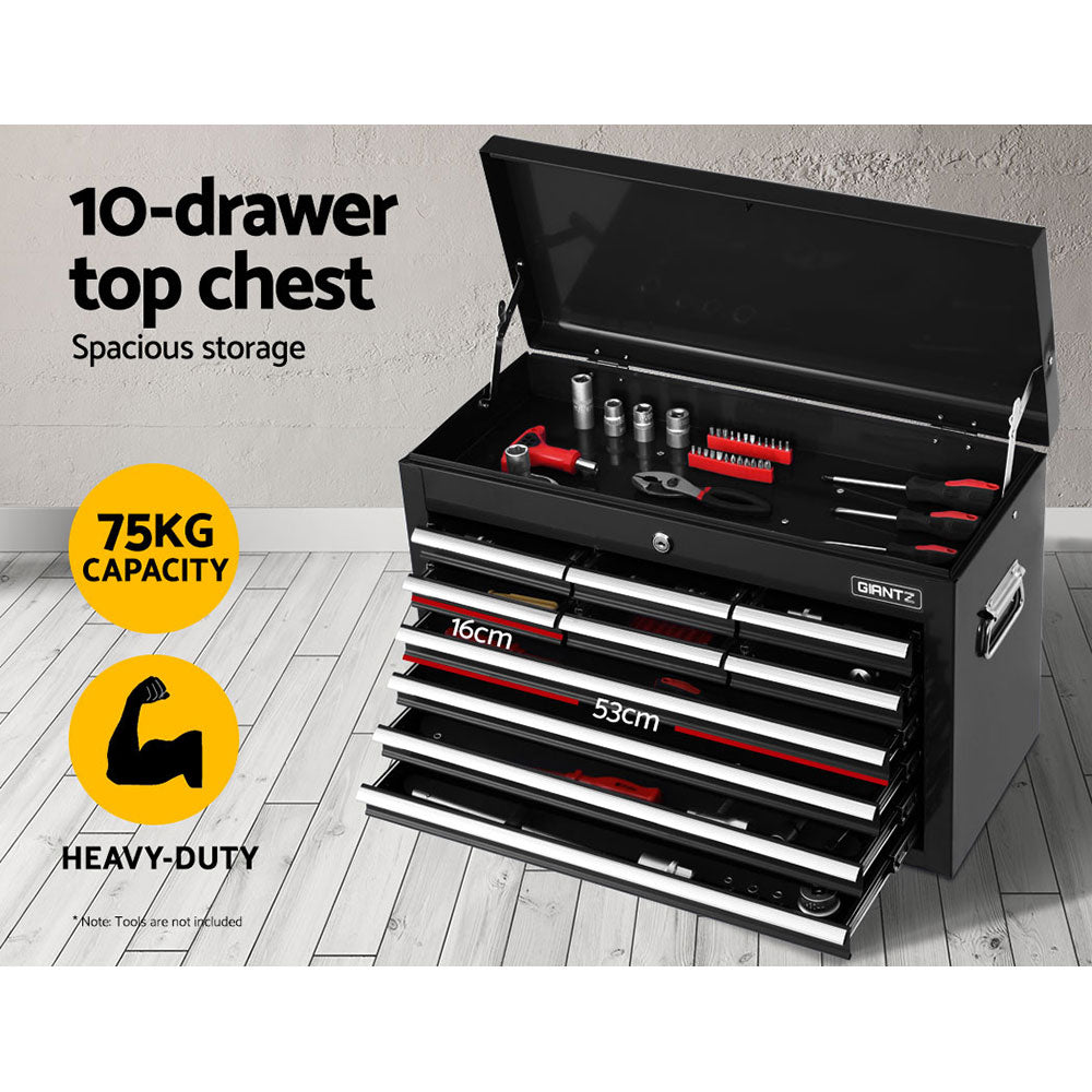 Tool Cabinets: Giantz 17 Drawer Tool Box Cabinet Chest Trolley Toolbox Garage Storage Box Black