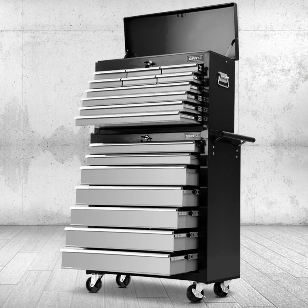 Tool Cabinets: Giantz 17 Drawer Tool Box Cabinet Chest Trolley Toolbox Garage Storage Box Grey