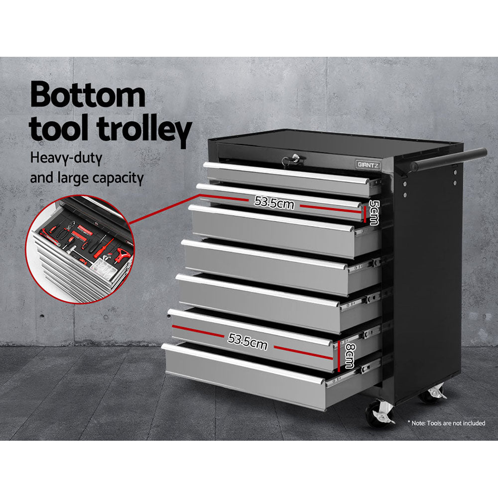 Tool Cabinets: Giantz 17 Drawer Tool Box Cabinet Chest Trolley Toolbox Garage Storage Box Grey