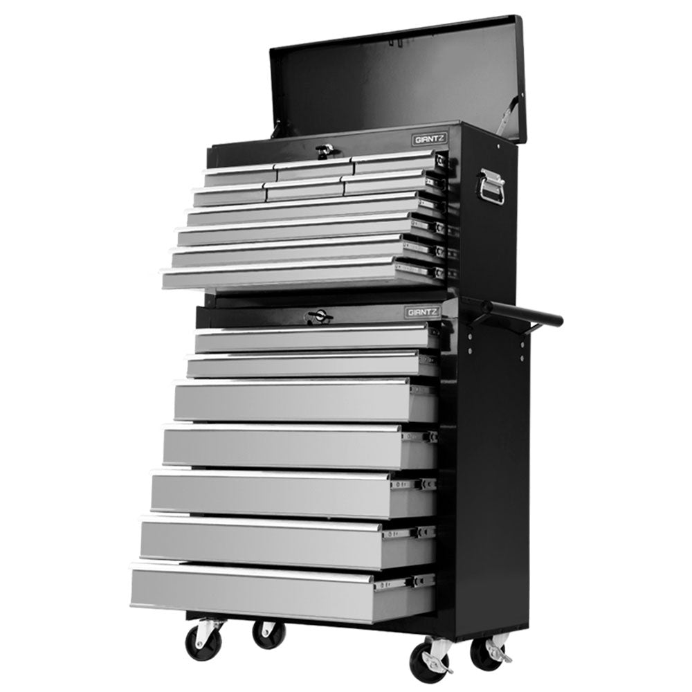Tool Cabinets: Giantz 17 Drawer Tool Box Cabinet Chest Trolley Toolbox Garage Storage Box Grey