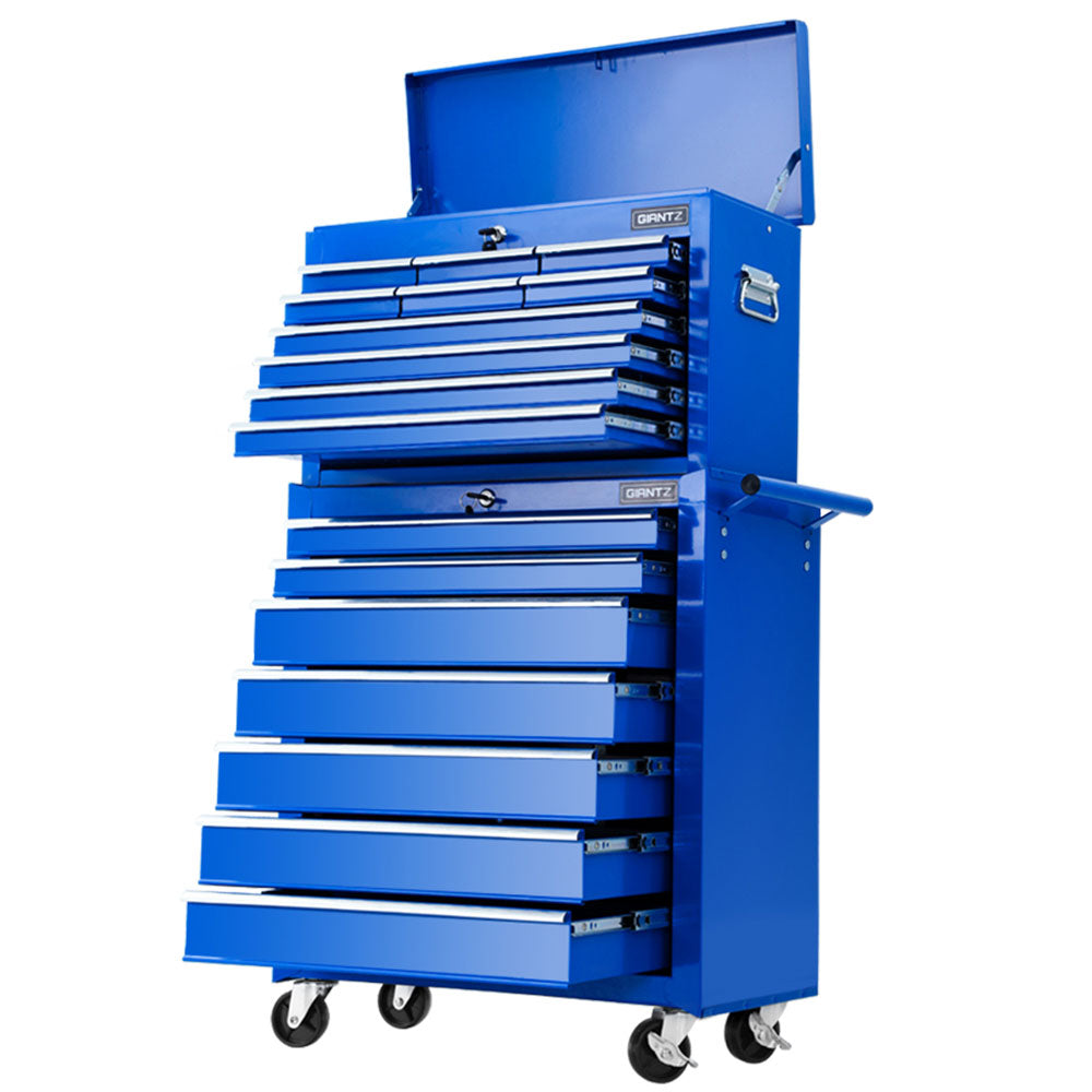 Tool Cabinets: Giantz 17 Drawer Tool Box Cabinet Chest Trolley Toolbox Garage Storage Box Blue