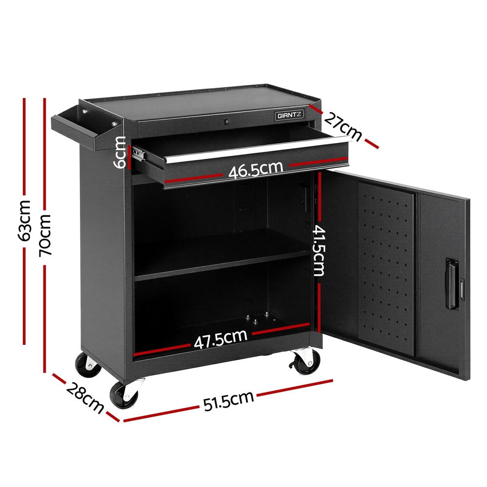 Tool Boxes: Giantz Tool Chest Trolley Cabinet Rolling Toolbox Garage Storage Tools organizer