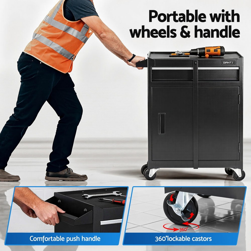 Tool Boxes: Giantz Tool Chest Trolley Cabinet Rolling Toolbox Garage Storage Tools organizer