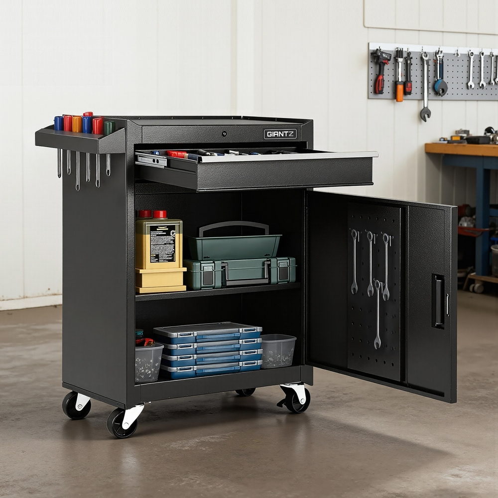 Tool Boxes: Giantz Tool Chest Trolley Cabinet Rolling Toolbox Garage Storage Tools organizer