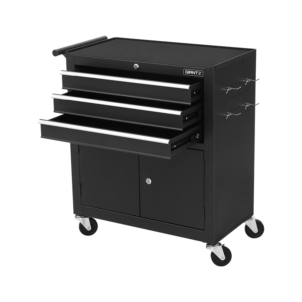 Tool Cabinets: Giantz 3 Drawer Tool Box Chest Cabinet Toolbox Storage Garage Organiser Wheels