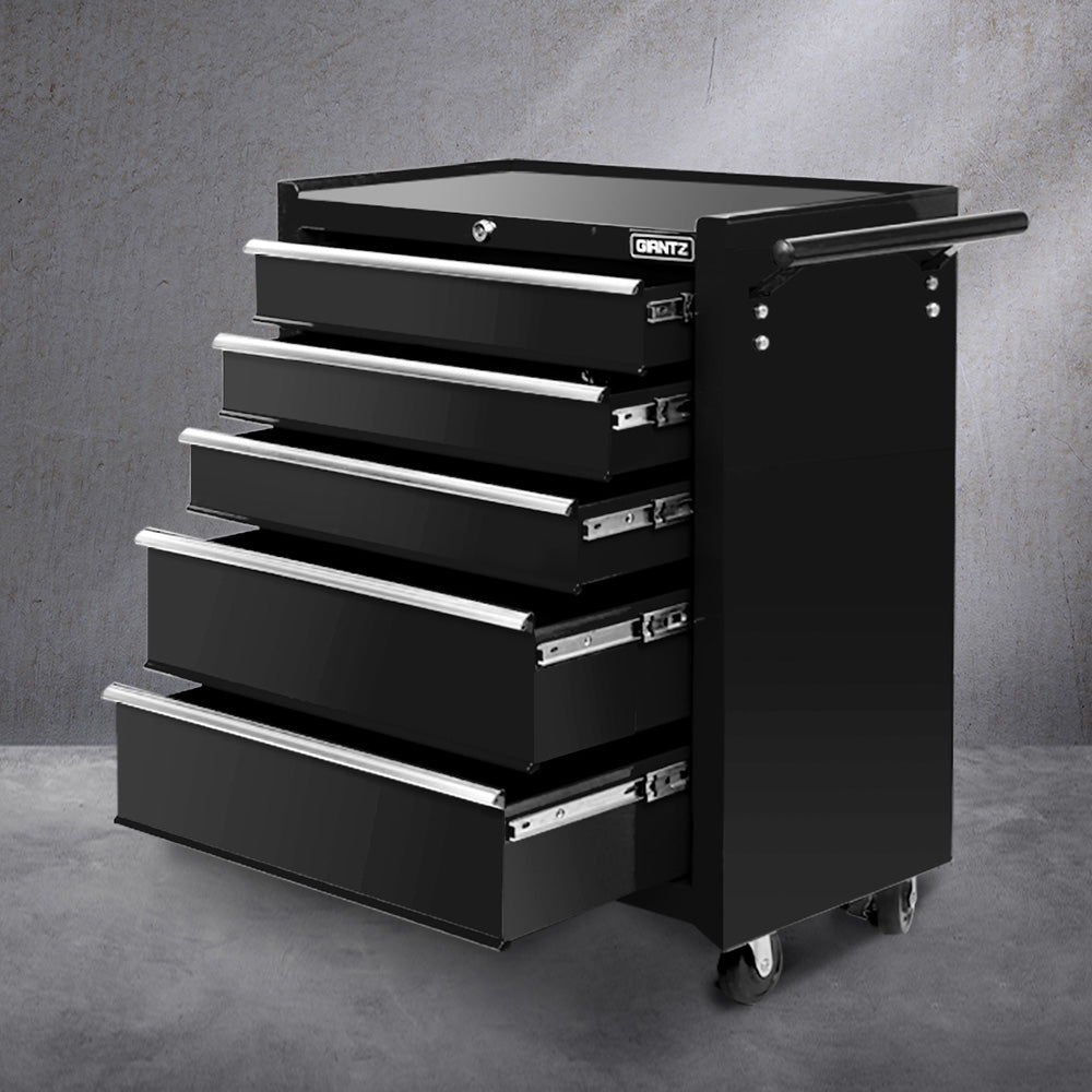 Tool Cabinets: Giantz 5 Drawer Tool Box Cabinet Chest Trolley Box Garage Storage Toolbox Black