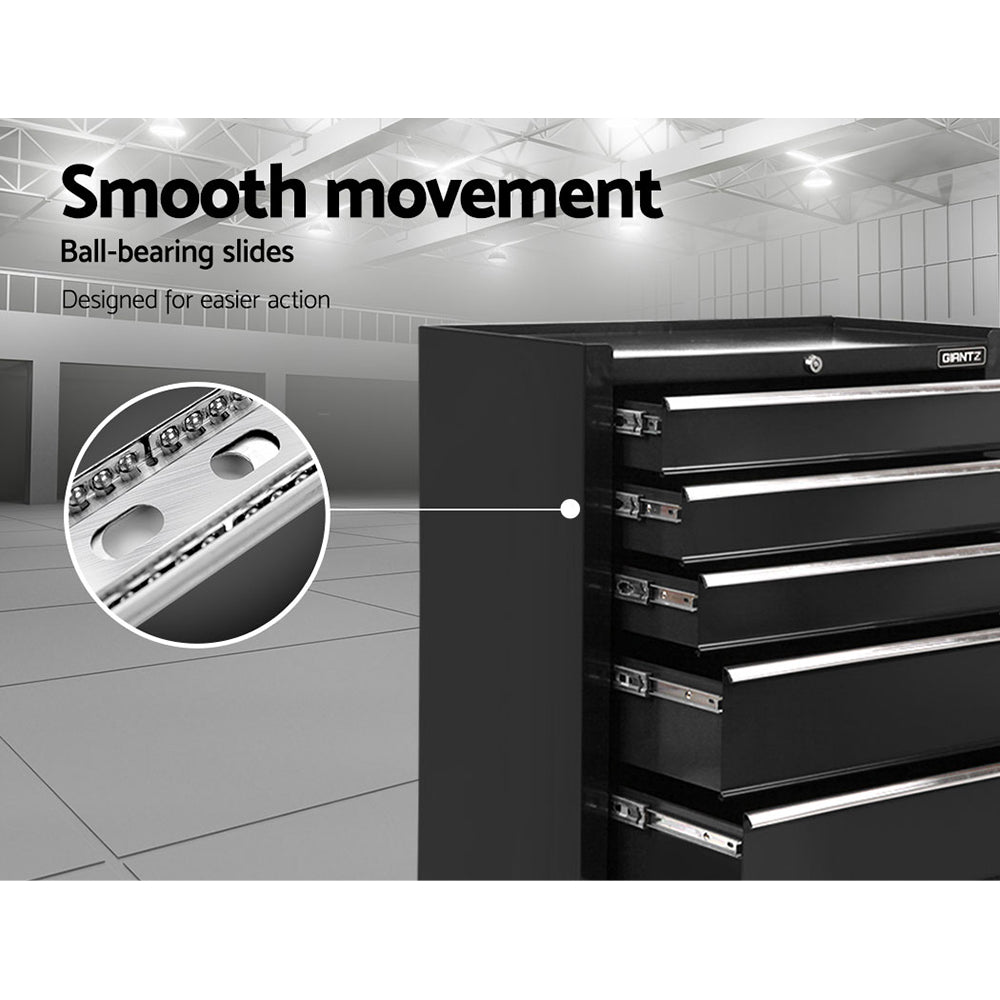 Tool Cabinets: Giantz 5 Drawer Tool Box Cabinet Chest Trolley Box Garage Storage Toolbox Black