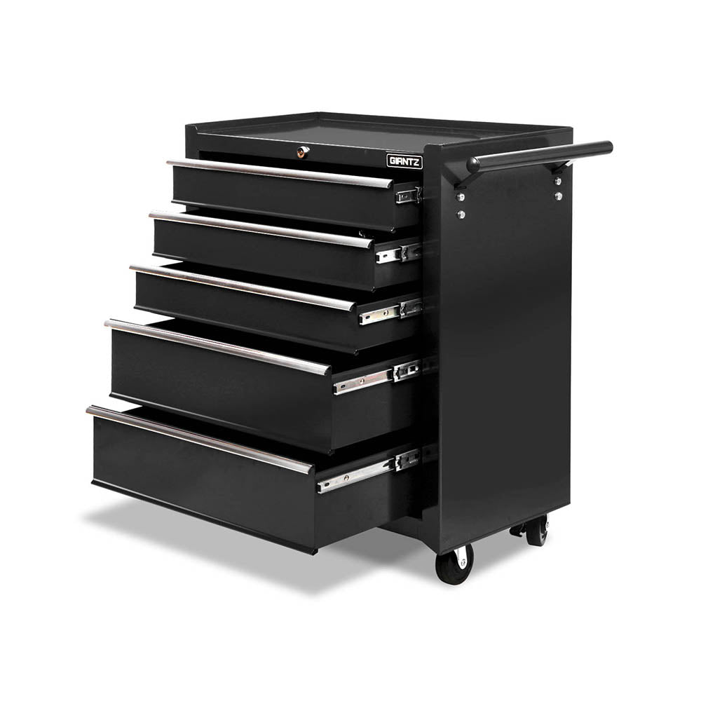 Tool Cabinets: Giantz 5 Drawer Tool Box Cabinet Chest Trolley Box Garage Storage Toolbox Black